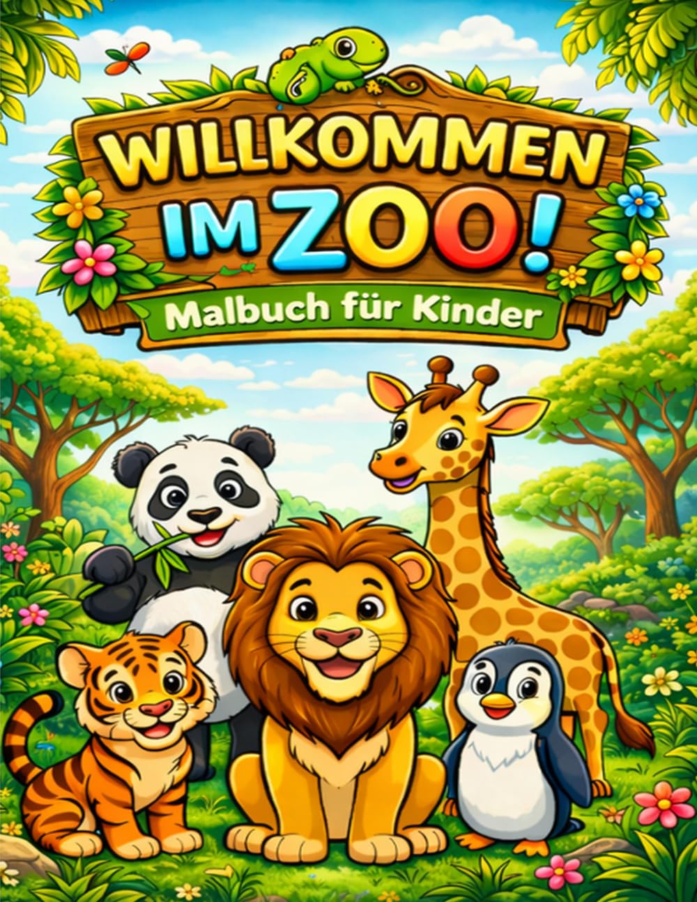 Willkommen im Zoo: Malbuch für Kinder
