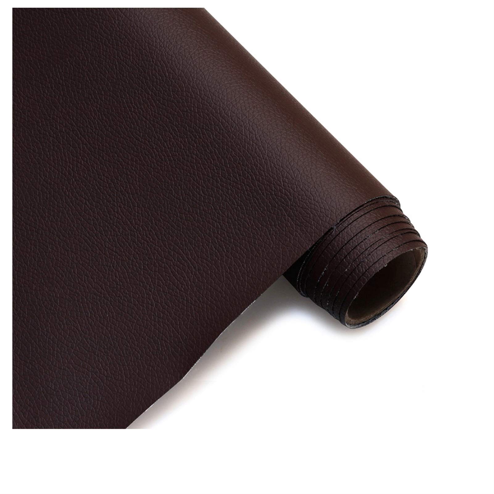 Tkanina ze sztucznej skóry skóra ekologiczna premium miękki w dotyku materiał winylowa tkanina tapicerska DIY szycie sofa torebka na fotel samochodowy włosy (czekolada, 1,6 x 10 m)