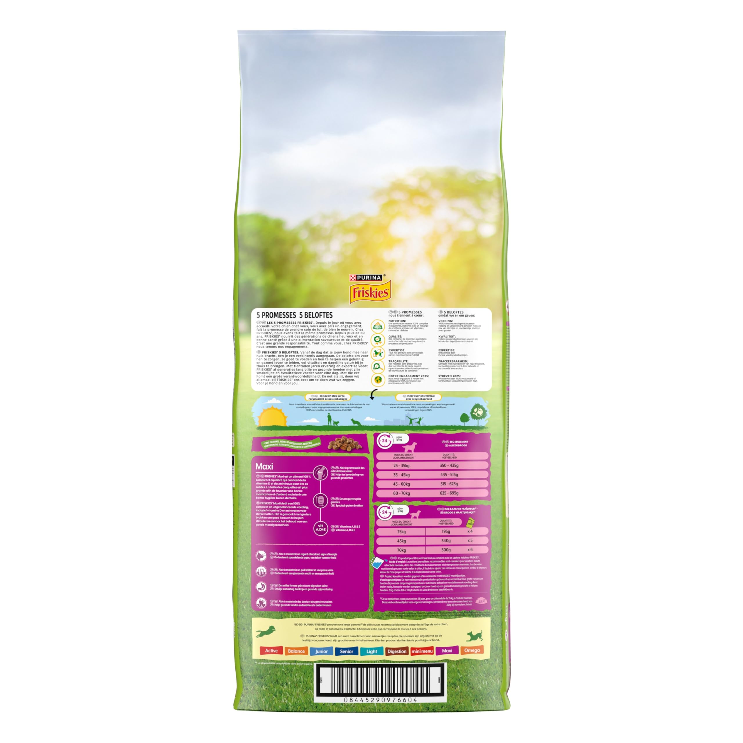FRISKIES | Maxi | Chien | Croquettes pour Chiens Adultes de Grande Taille | au Boeuf | Source de protéines de Haute qualité | Sac | 12 KG