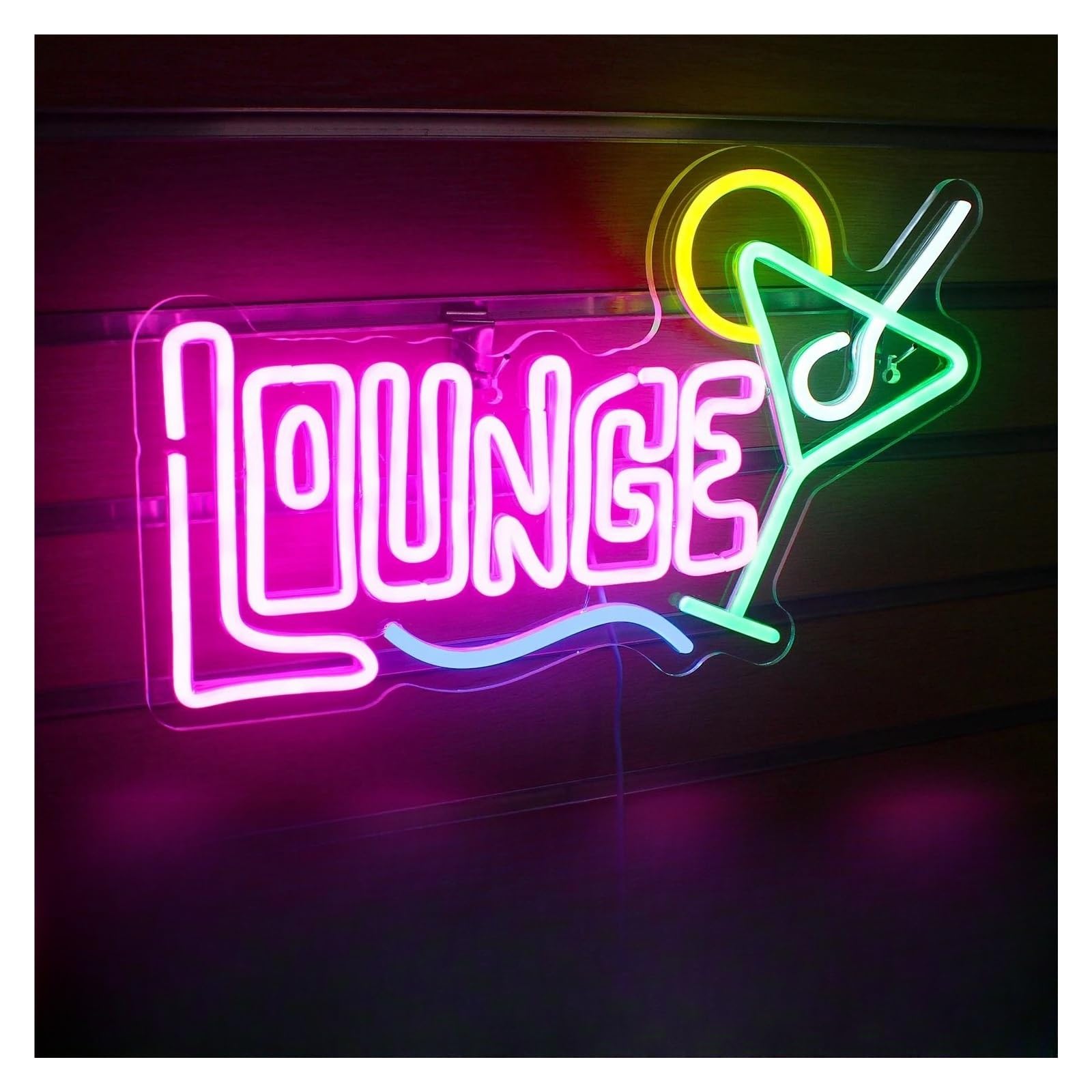 LEMST Signs Lamp Lounge Cocktails Neon Sign for Wall Decor Lights USB Power Bars Party Beer Pub Man Cave Business Welcome 25cmх42.6cm