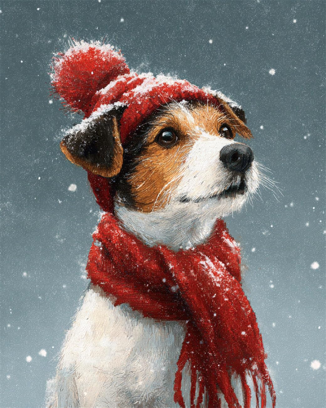 RKFLGEW DIY Bead Embroidery Kits Dog Oil Painting 50x70cm