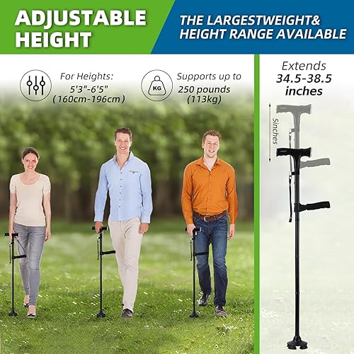 Miniatura 5 de Ready Walker Smart CaneCaneHero Walking Canes for Women & MenFreedom Canes with Led Light and Alarm, with Side Handle, Collapsible Stick