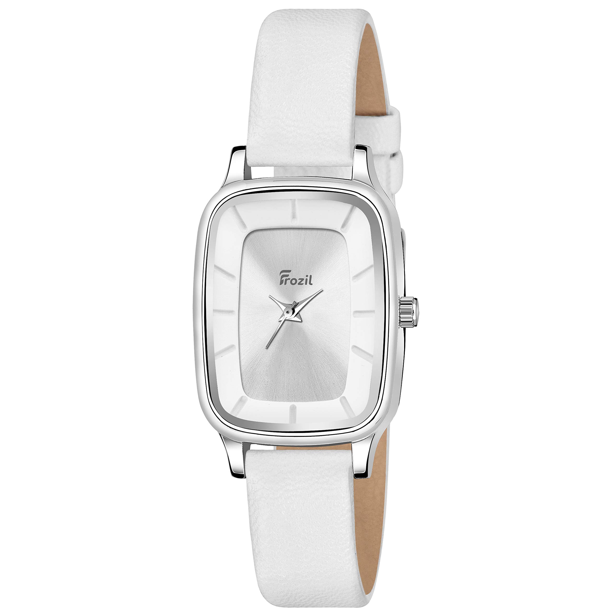 FROZIL Analogue Silver Dial White Belt Watch for Girls and Womens(S-465) (B085VW1BQ6) Amazon Price History, Amazon Price Tracker