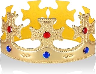 Apausvcm Royal Crown Hat, Golden Crown King, Queen Crown, King Crown for Adults, King Headwear, King Crown Birthday, Crown Queen Prince Costume Accessory for Birthday Royal Costume
