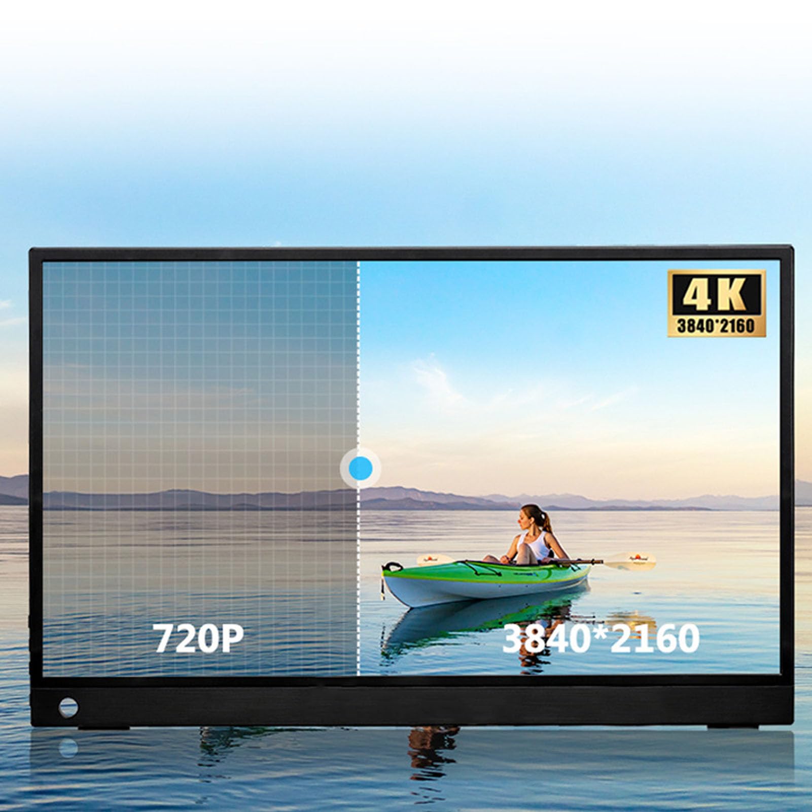 Przenośny Monitor 15,6 Cala, 1080P FHD USB C HDMI Wyświetlacz Komputerowy HDR IPS Ultra Cienki Monitor Zewnętrzny z Etui Magnetycznym do Konsoli Konsoli Telefonu,