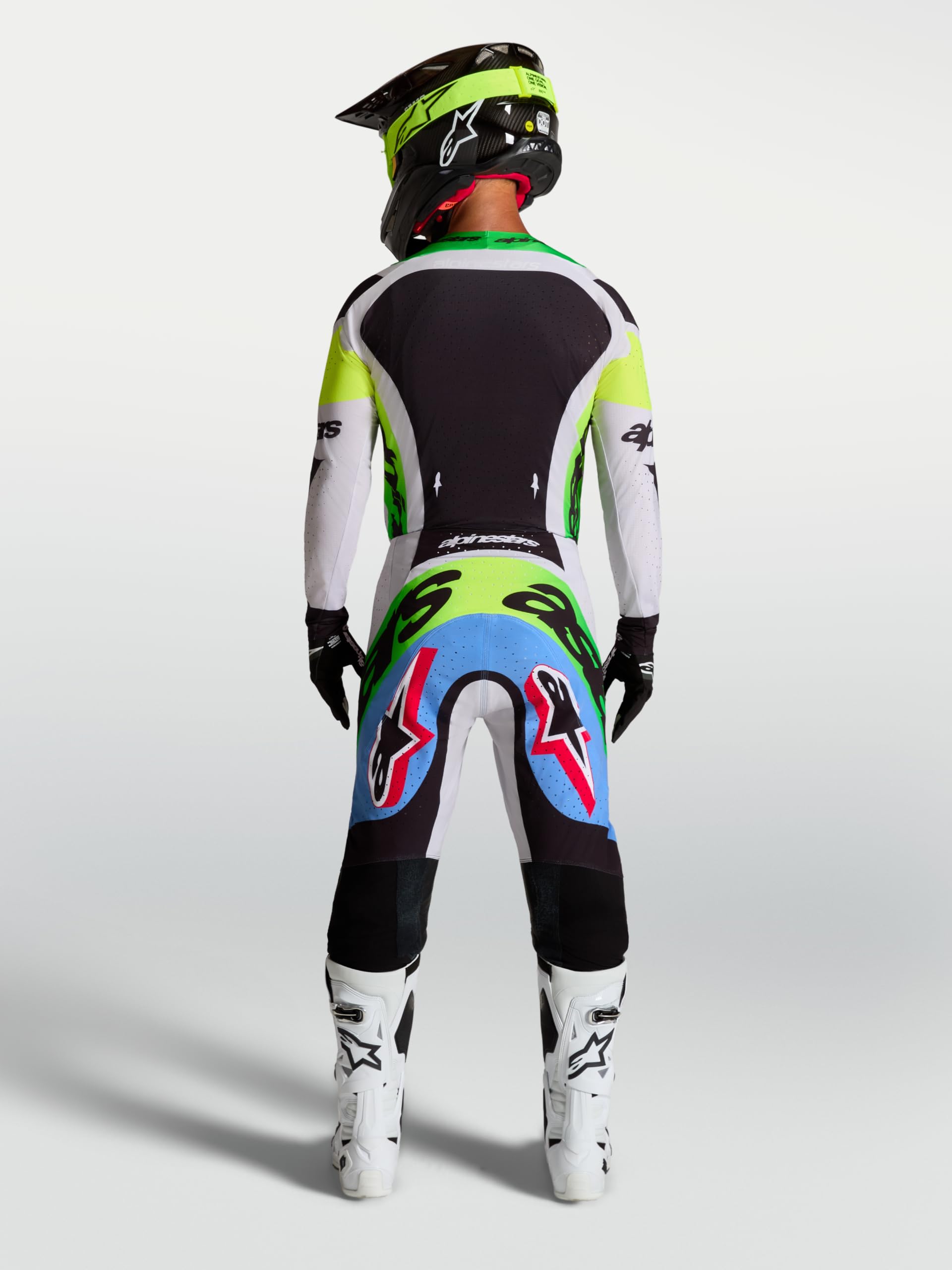 Alpinestars Supertech Dyna Maglia Motocross, viola/nero/verde, S