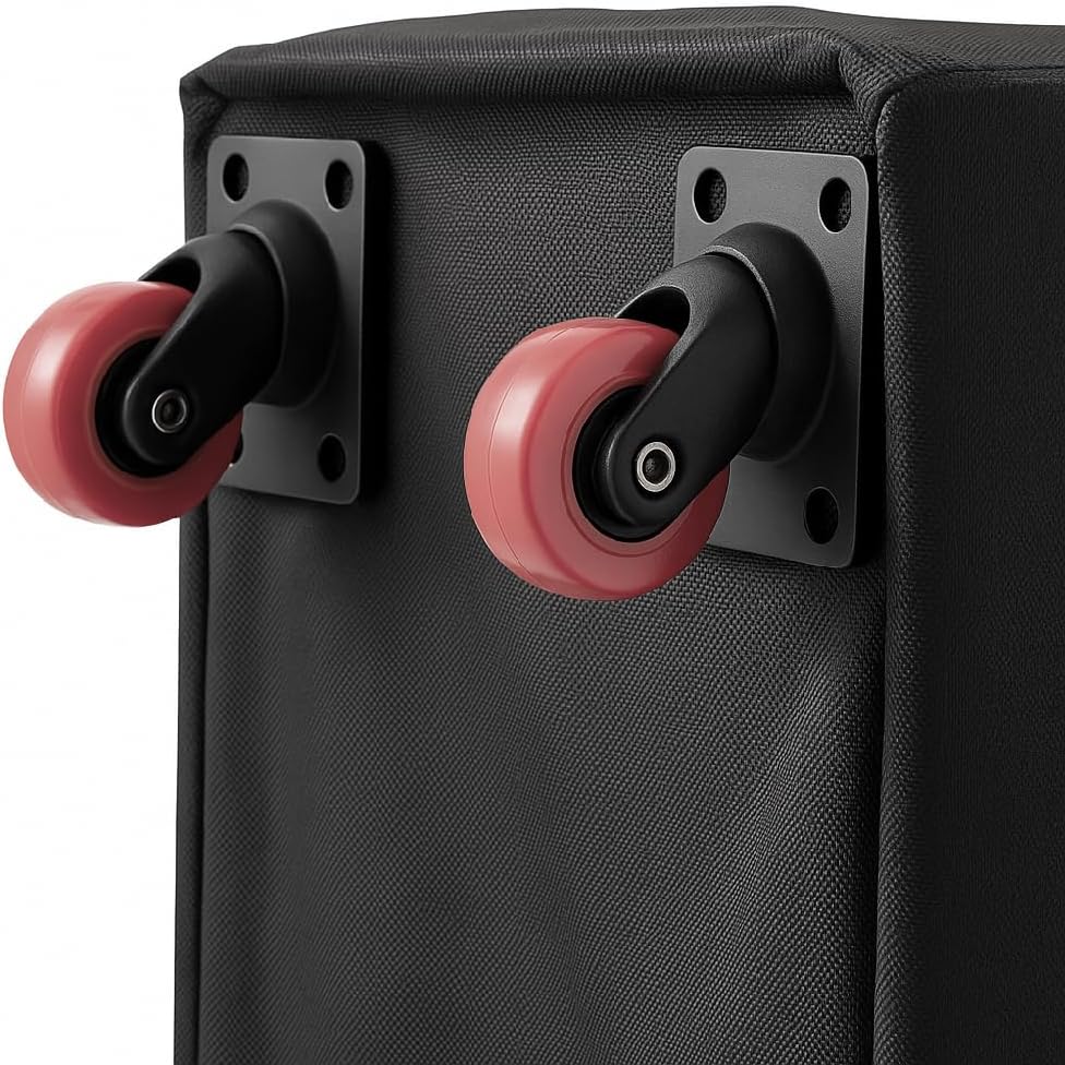 Deluxe Portable Massage Table Carrying Case with Wheels – Heavy-Duty Nylon Travel Bag with Shoulder Strap & Pockets – Fits Most Standard Folding Massage Tables – Black (30")