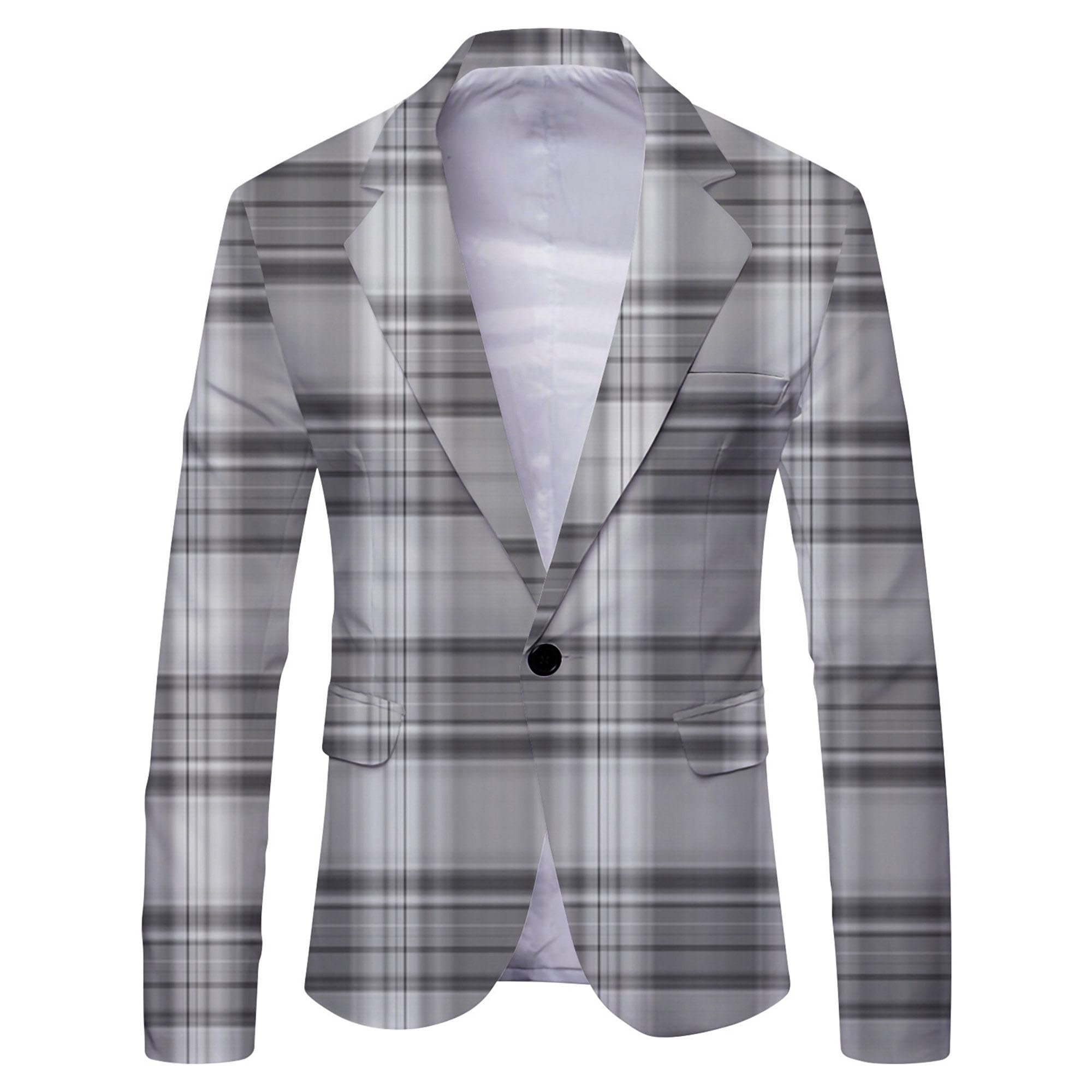 Blazer imprimé graphique 3D veste homme légère décontractée 1 bouton chic