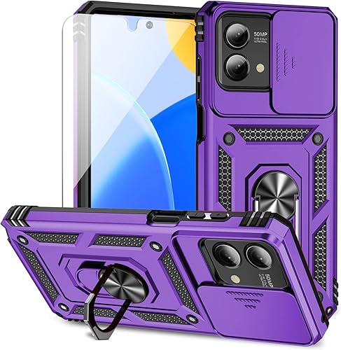 Funda para Moto G Stylus 5G 2023 con cubierta deslizante para cámara y protector de pantalla HD prueba de caídas de grado militar Funda protectora