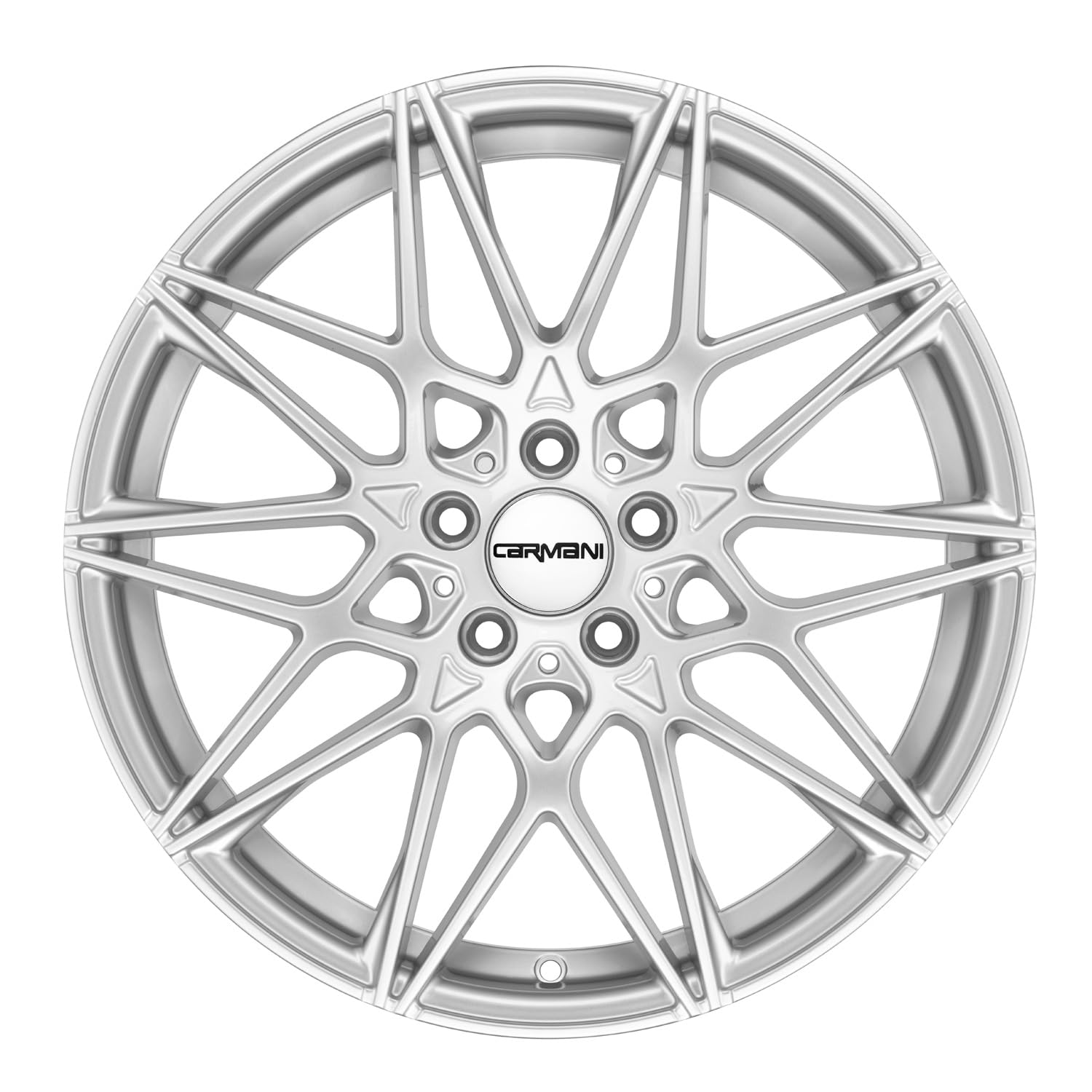4x Carmani alloy rims 18 Knut 8.0x18 ET30 5x112 white silver