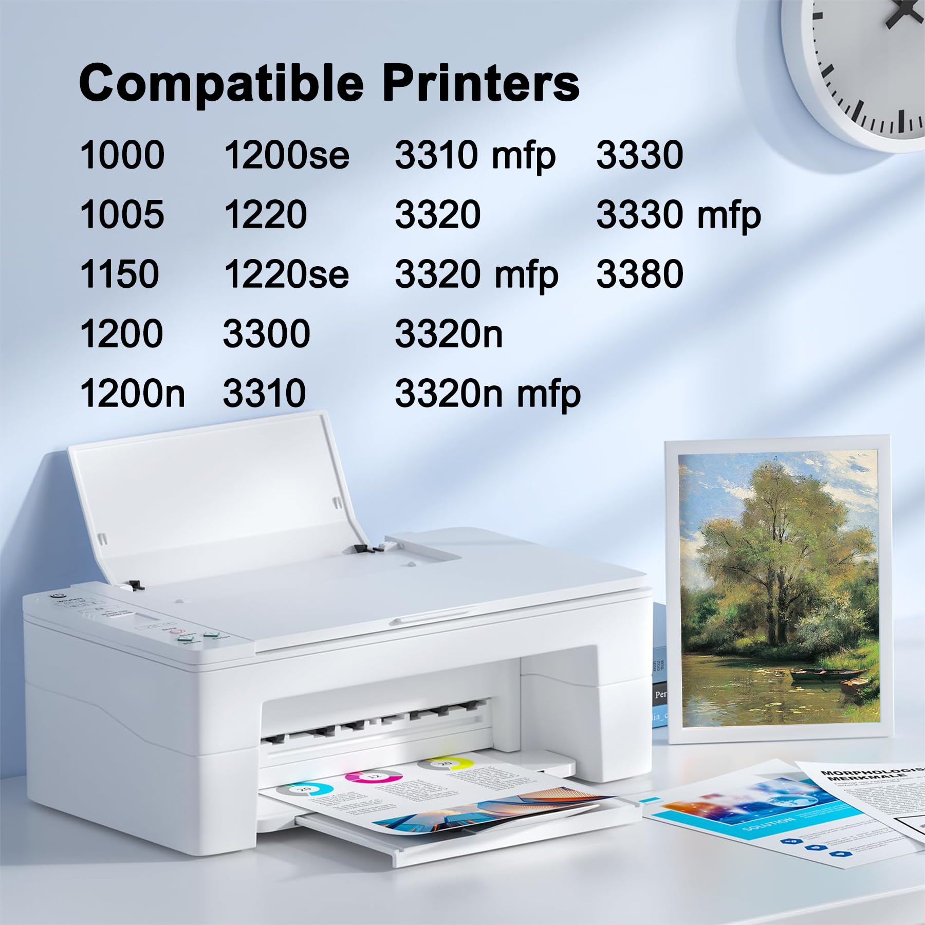 T3AZUR -Toner Compatible Avec HP C7115X Pour LaserJet 1000 1005 1200 1200N 1200SE 1220 1220SE 3300 3310 MFP 3320 MFP 3320N MFP 3330 MFP 3380 - La Poste - Foto 3