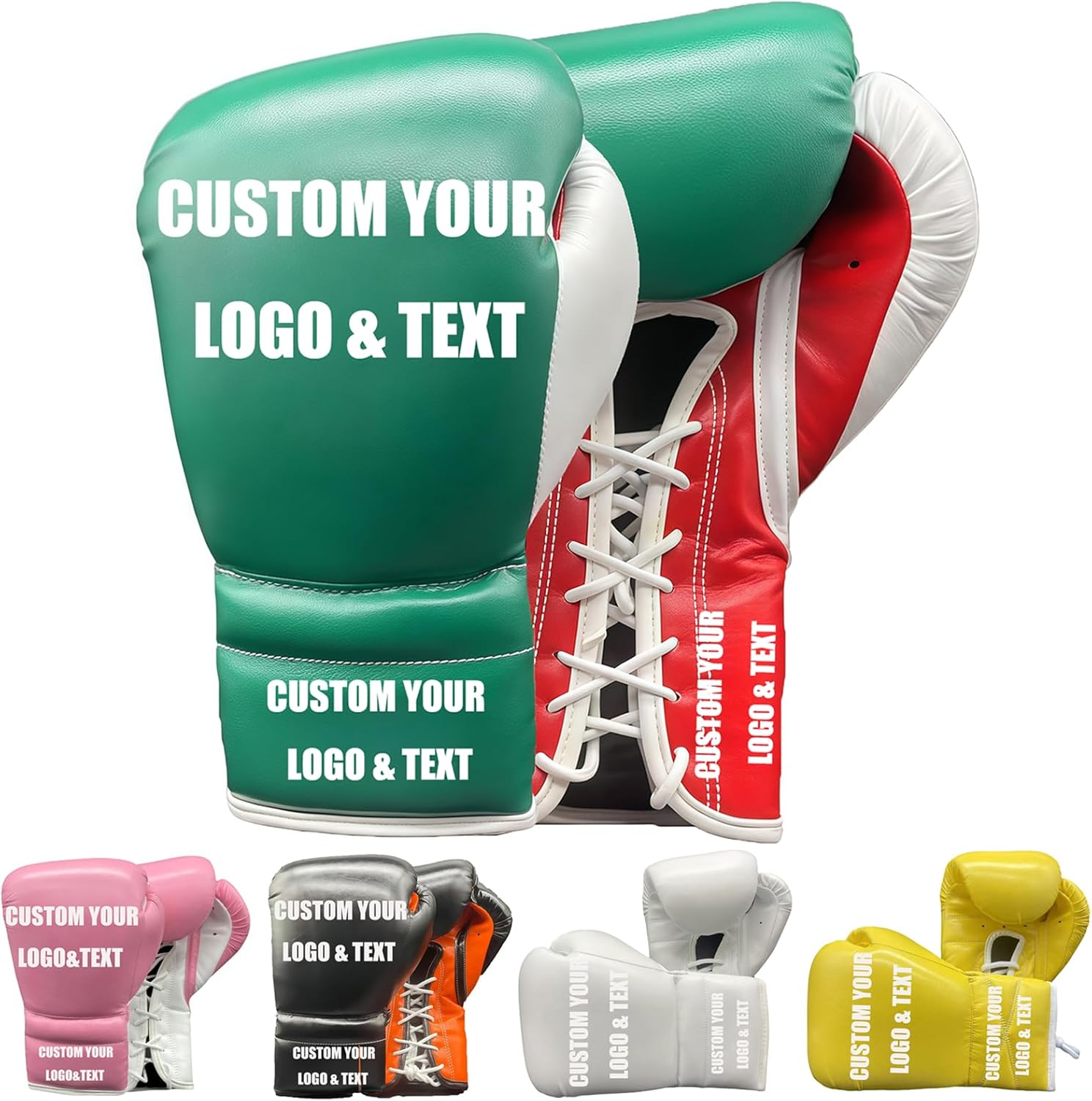 15 Pairs Custom Bulk Boxing Gloves, PU Personalized with Photo, Text, Colors or Logo, Training Customized Gloves for Club