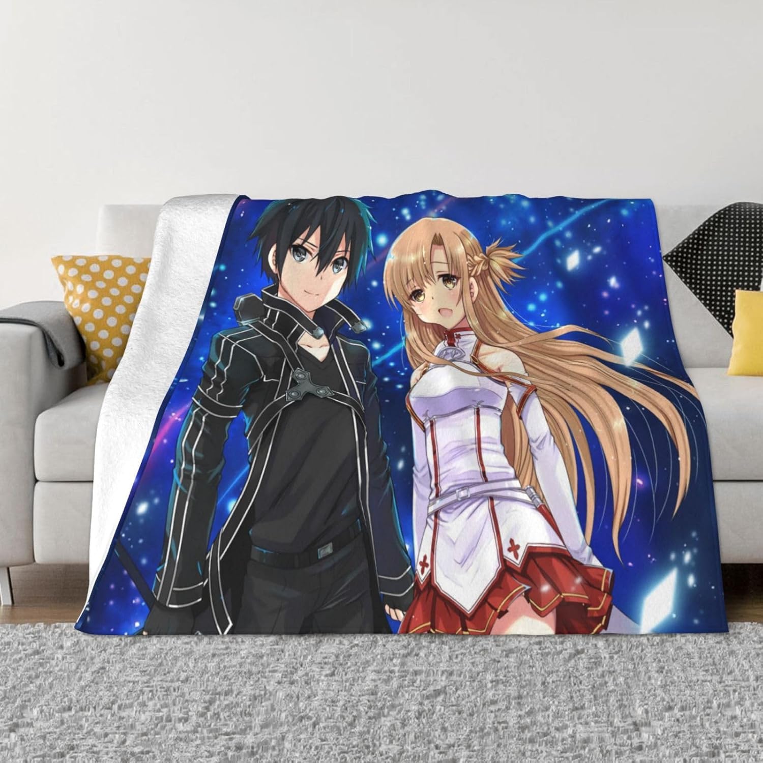 Sword Art Online Blanket Anime Printed Throw Blankets,Super