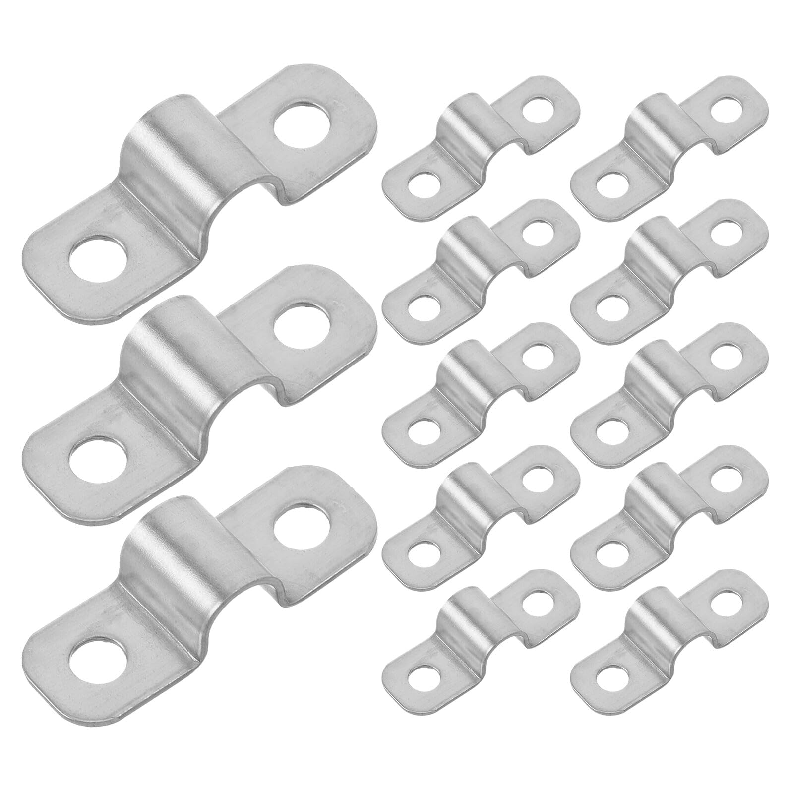 Colliers U inox double trou pour câbles et tuyaux (Lot de 100)
