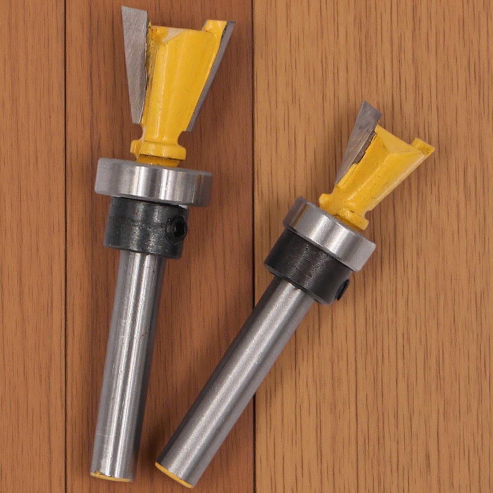 2 Pieces Dovetail Joint Bearing Router Bit Set - Image 3