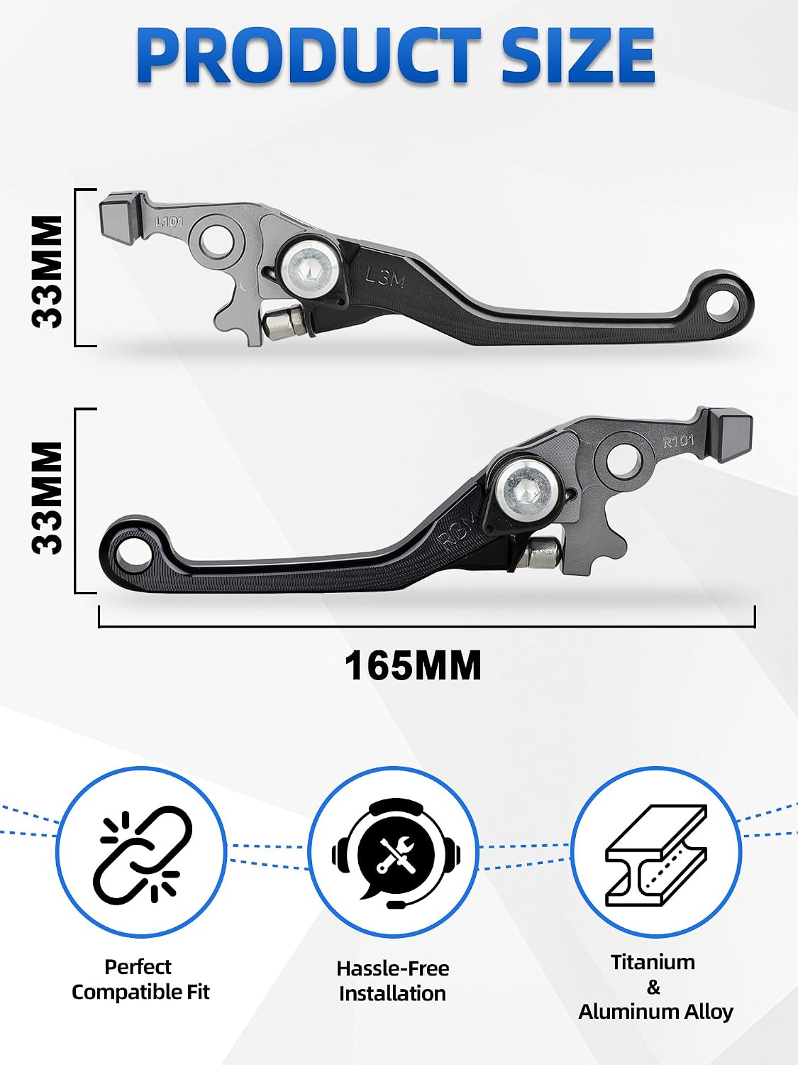 Electric Dirt Bike Titanium Alloy Brake Clutch Lever Adjustable Compatible Fit for Tuttio Tutti Soleil 01