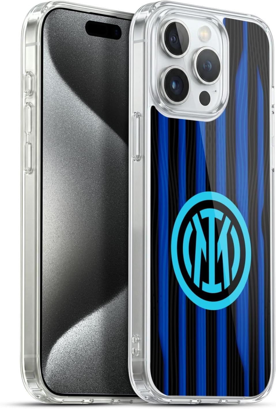 Head Case Designs Officially Licensed Inter Milan Home 2025/26 Crest Kit Gel Case [Military Grade Protection] Compatible with Apple iPhone 15 Pro Max and Compatible with MagSafe