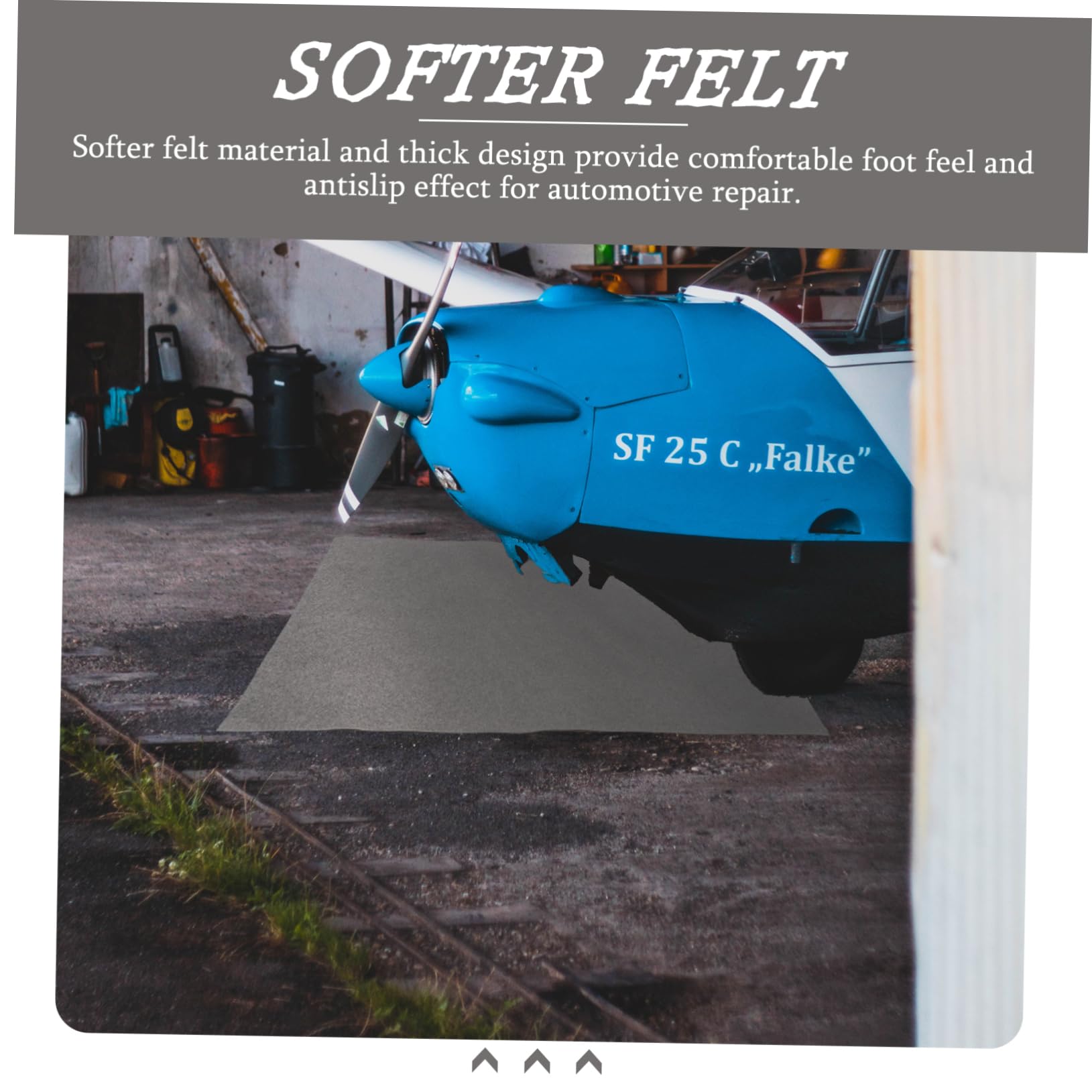 Ölmatte für Garagenboden Ölabsorbierende Autoreparaturmatte aus Filz Verschleißfest und Multifunktional für Werkstatt und Garage Geeignet Schwarz
