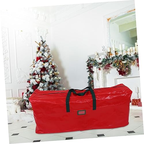 Miniatura 4 de PRETYZOOM 1 bolsa de almacenamiento impermeable, bolsa de regalo, organizador con cierre de cremallera, bolsas para árbol de Navidad, almacenamiento
