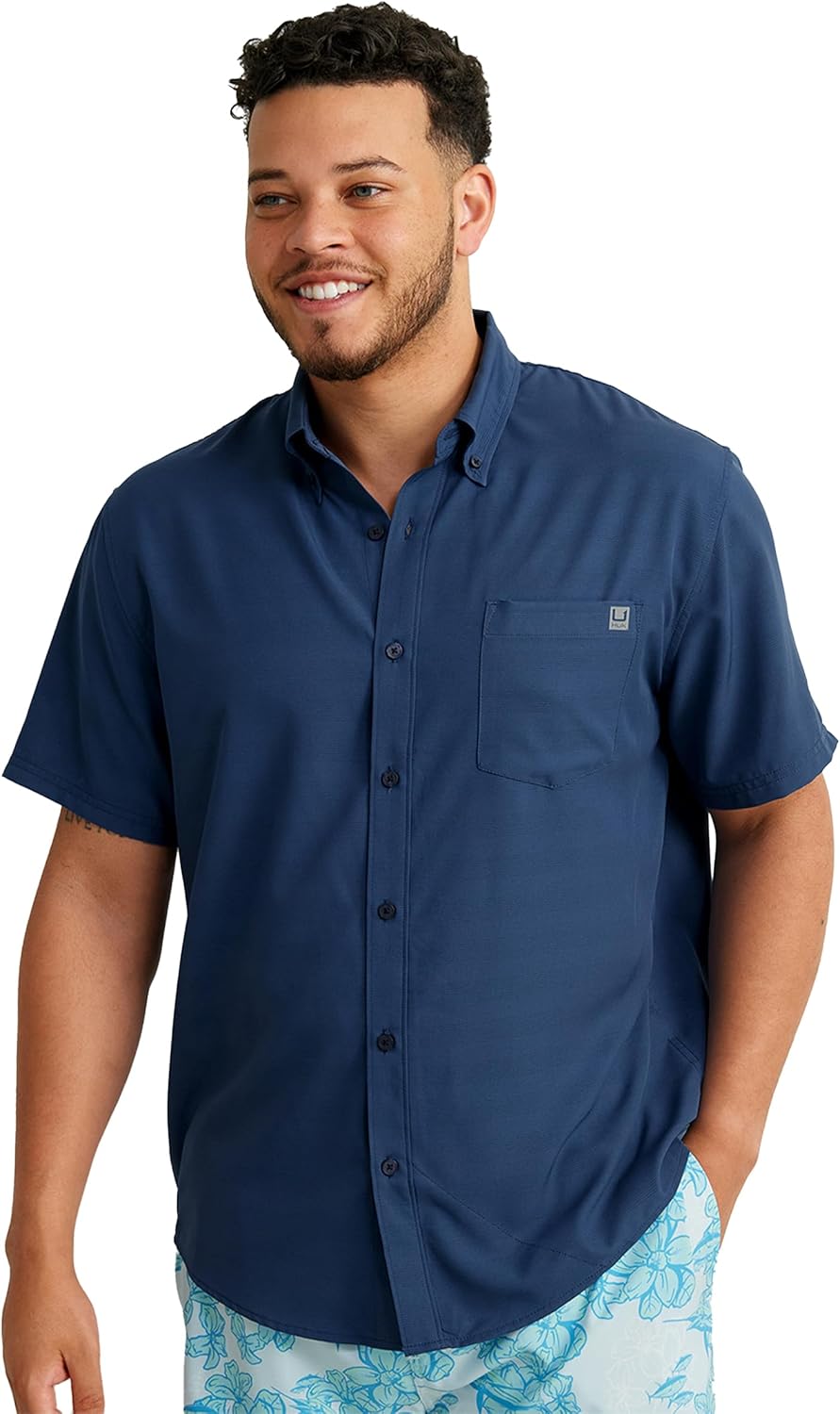 HUK Mens Kona Pattern Short Sleeve Fishing Button Lebanon Ubuy