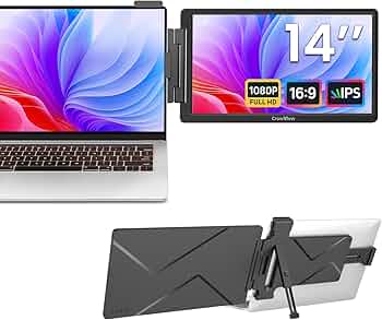 CrowView Note 14型ポータブルモニター Amazon.com: Portable Monitor with Keyboard,14inch 1080P FHD