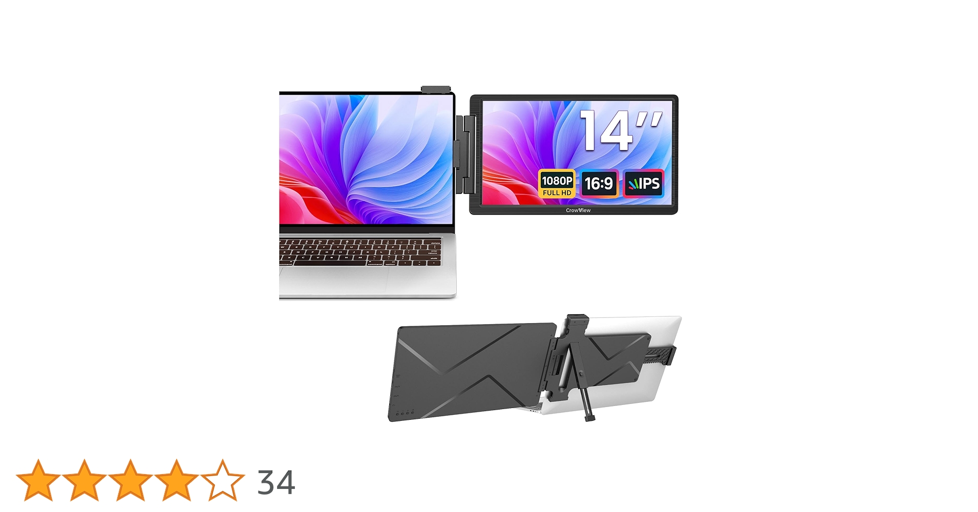 CrowView Note 14型ポータブルモニター CrowView Note-All-in-One Portable Monitor, Phone-to-Laptop