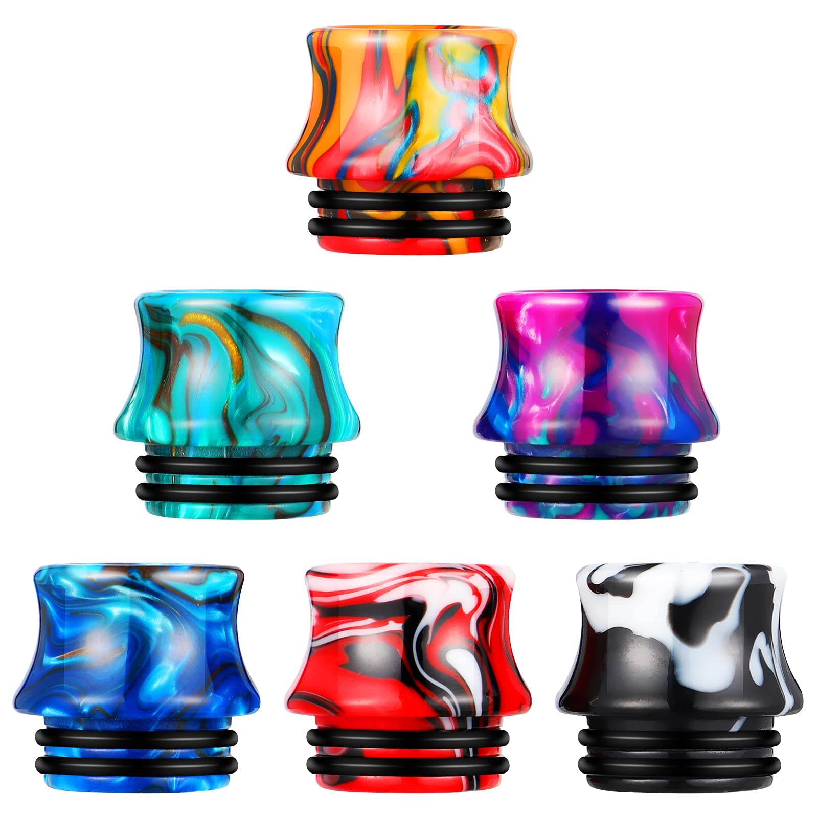 MAKINGTEC 810 Drip Tip, Resin Replacement Standard Wide Bore Drip Tip Cover Connector for Ice Maker, Coffee Machine Favors - 6 Pcs