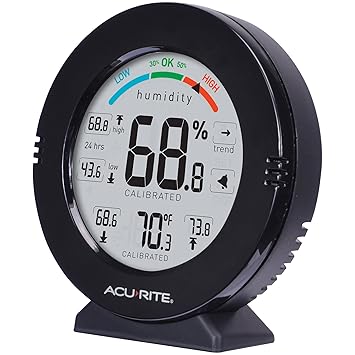 AcuRite 01080M Pro Accuracy Temperature & Humidity Monitor with Alarms