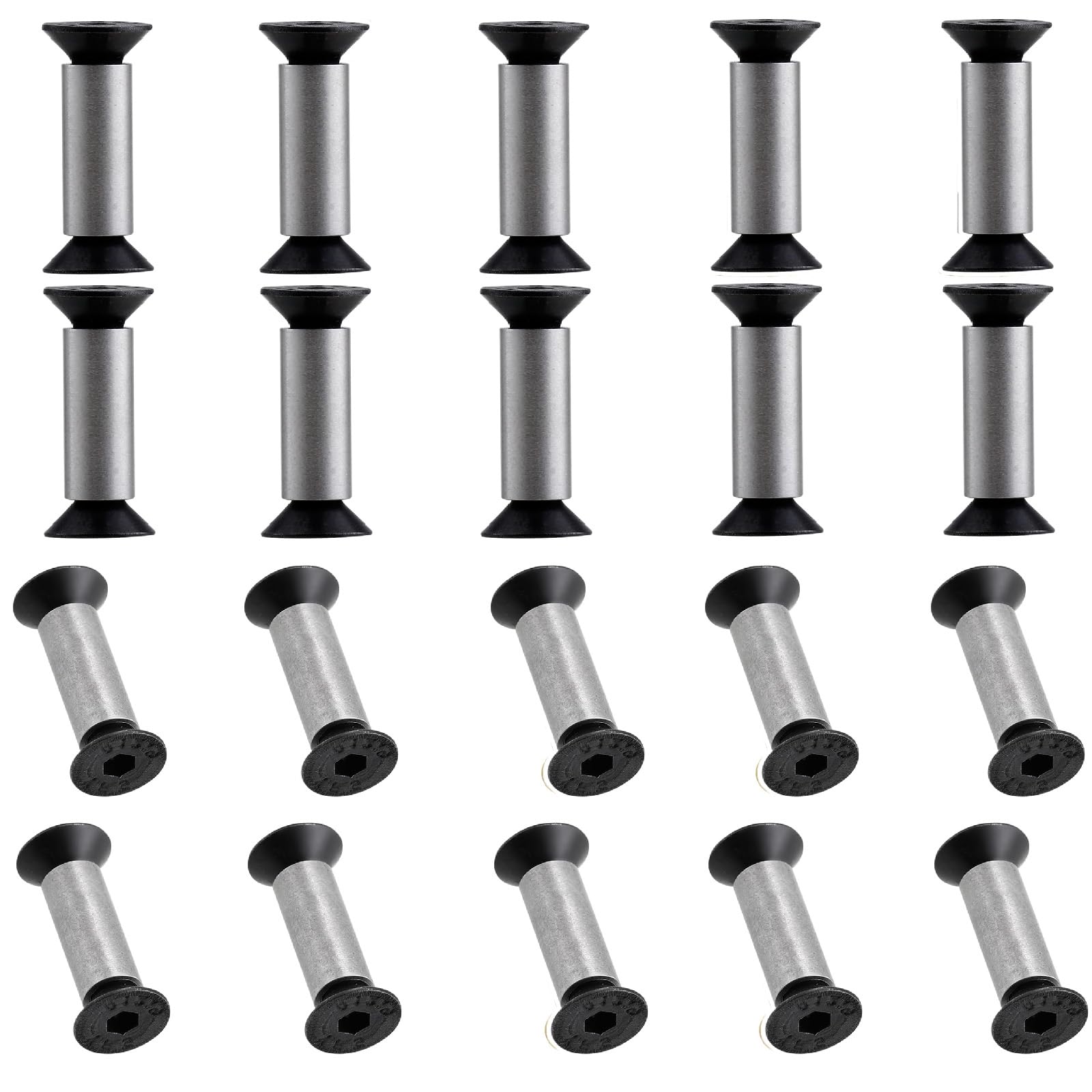 20-Pack M4 Hex Flat Head Knife Screws & Rivets - 5mm Alloy Steel Fasteners for Blade Repair