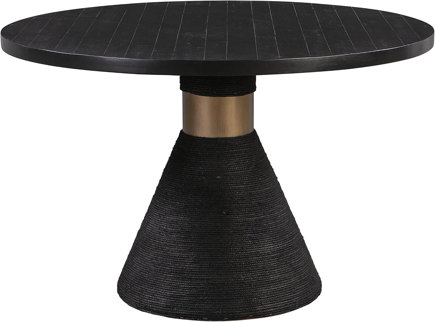 Tov Furniture Rishi Wooden Dining Table (Black, Round)