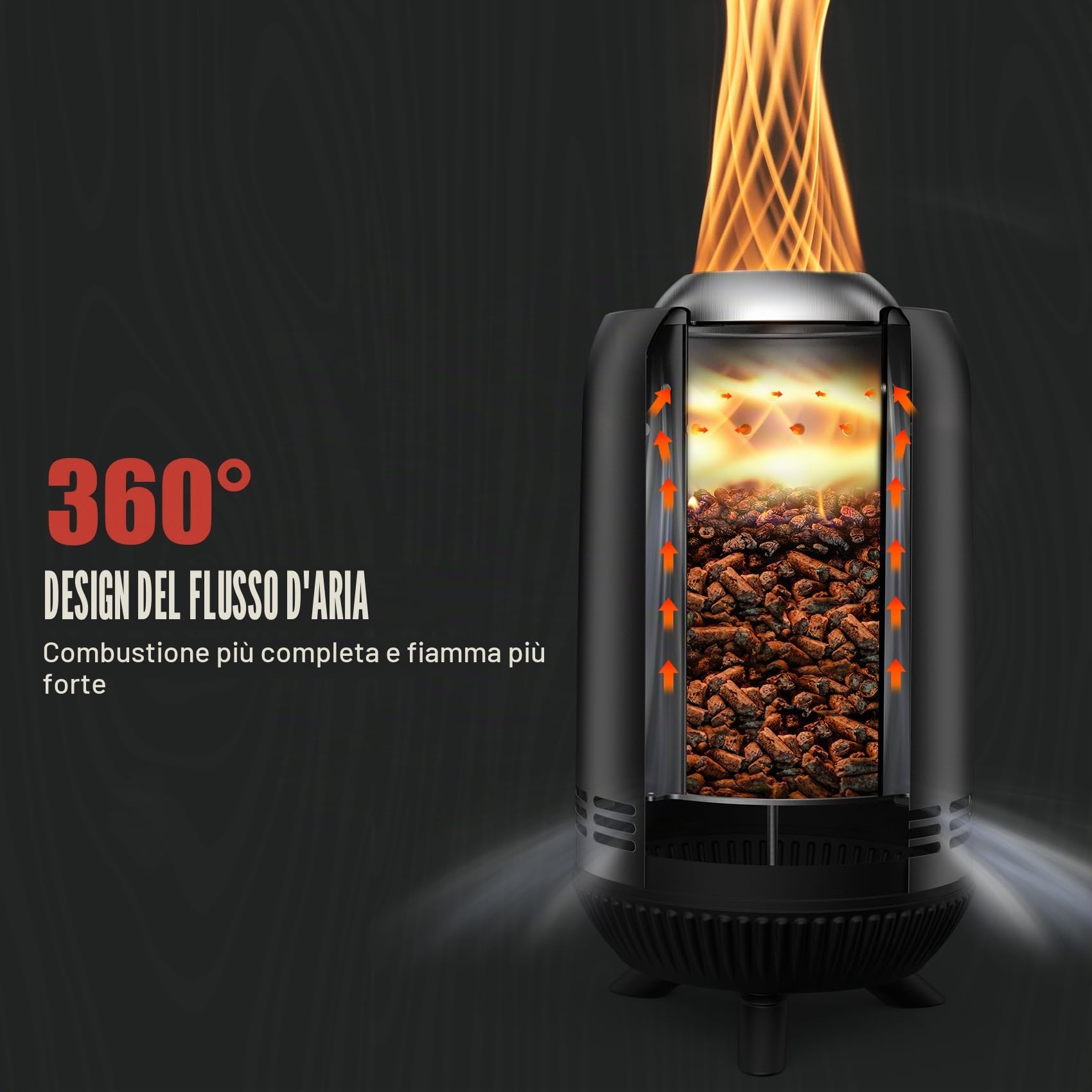 Onlyfire Braciere Senza Fumo da Tavolo, Focolare da Tavolo con Borsa di Trasporto, Camino a Legna e a Pellet per il Campeggio All'aperto Tailgating Patio Backyard, Nero