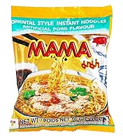 Vista 12 de MAMA Ramen Style Instant Oriental Fideos Sabor Cerdo Picante 10 Pack