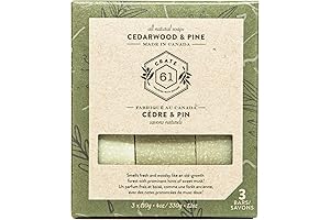 Crate 61 360 Feel Mens Soap - 3 Pack of Cedarwood Pine...