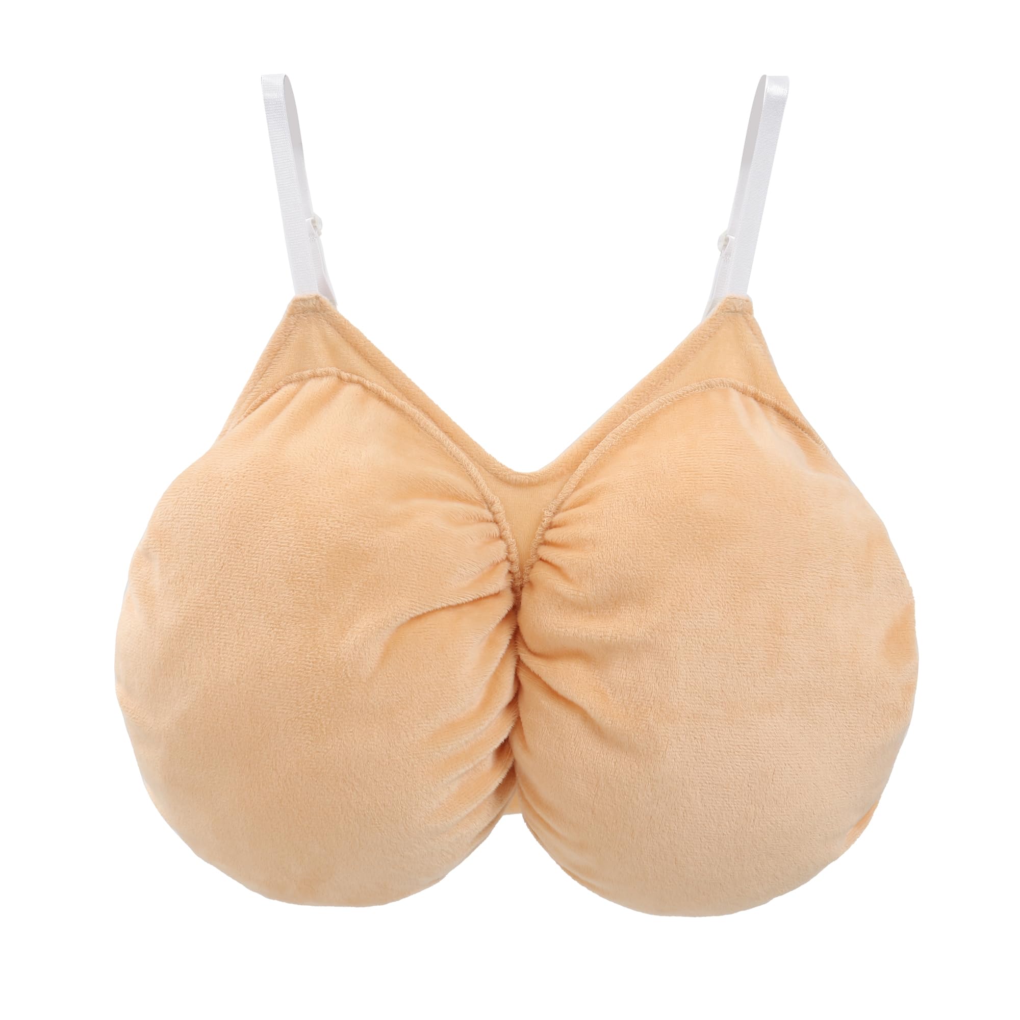 FURPHI Fake Chest for Old Lady Grandma Cosplay Hollween Funny Costume Accessories