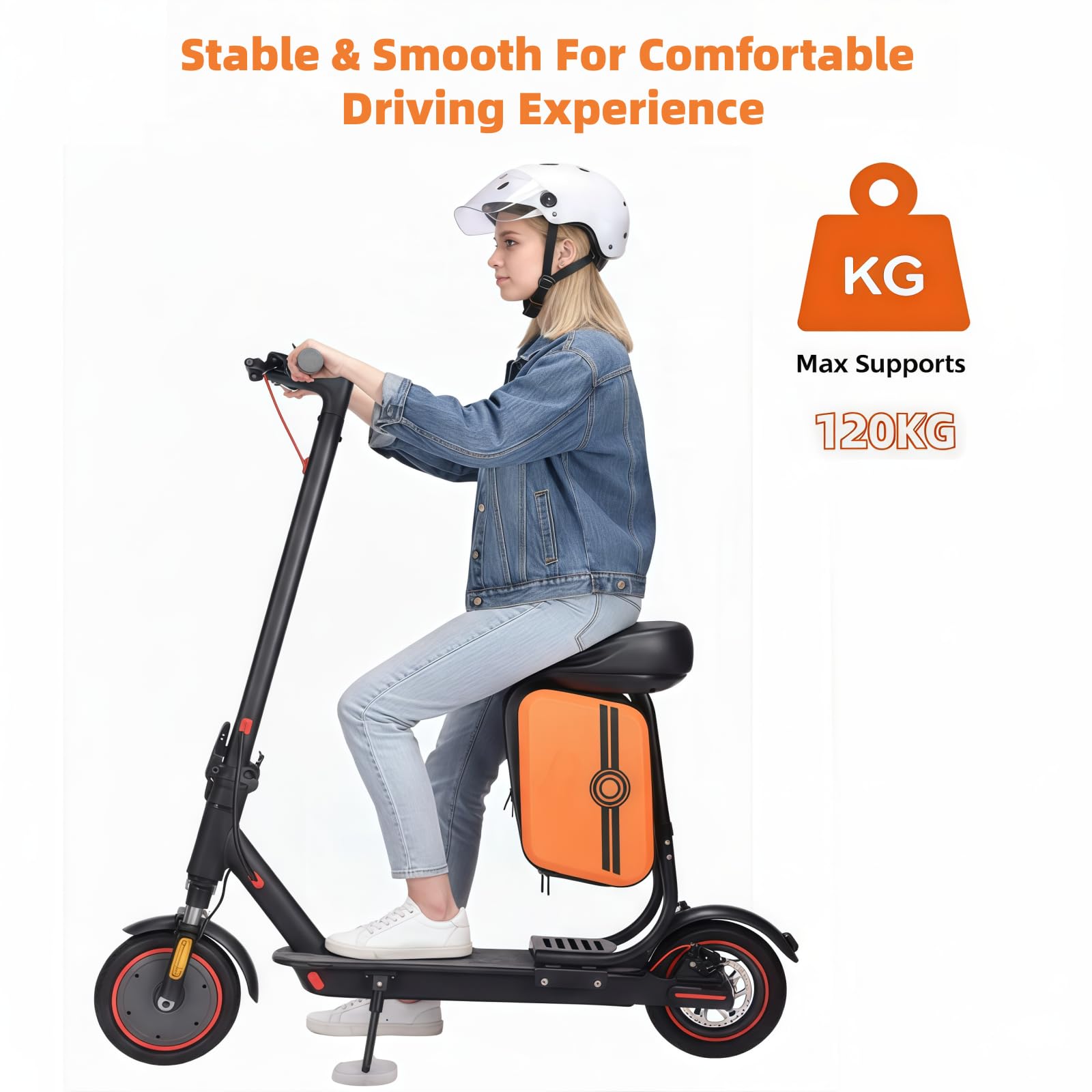 Sillín para patinete eléctrico compatible con Segway-Ninebot Max G30, asiento impermeable para accesorios de patinete eléctrico, asiento cómodo con bolsa de almacenamiento,soporta hasta 120 kg