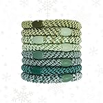 Green Hair Ties for Thick Hair, Grab & Go Ponytail Holders, 8 Pack, Aloe, Thick No-Crease Bands with Strong Hold, Damage-Free Design, Calming Nature Blend | L. Erickson