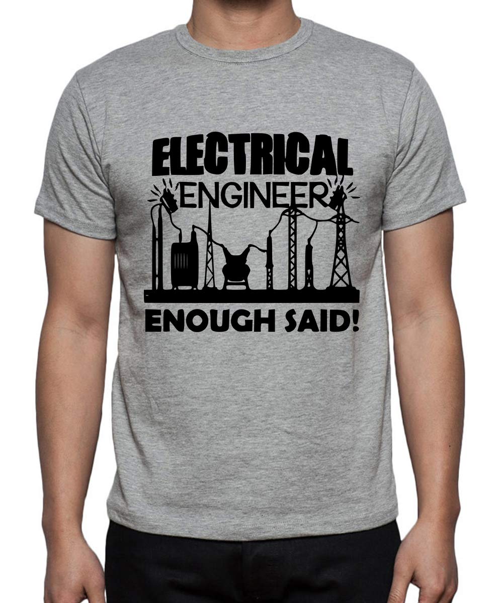 CaseriaMen's Cotton Printed T-Shirt -Electrical Engineer | 100% Cotton | Half Sleeves | Regular Fit | Printed | Round Neck | Graphic T Shirt