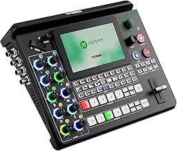RGBlink Mini-Edge SDI todo en uno Pro Live Streaming Multi-Camera Video Mixer Switcher Grabador con 4K HDMI/SDI entrada, pantalla de 5.5 pulgadas, control PTZ, NDI/UVC, mezclador de audio 8-Ch para