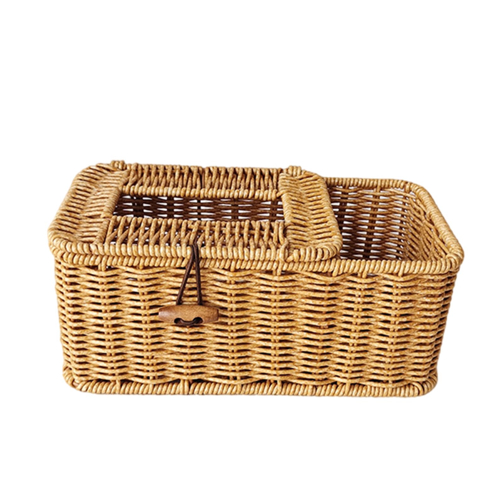 Rustics Handwoven Cubes Tissue Holder with Storage Compartment Portable Accessory for Home Bathroom Decoration Handwoven Tissue Box