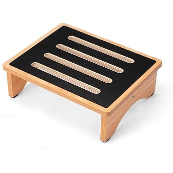 StrongTek Bed Step Stool 5 Inch Wooden Seniors Stairs up to 200 kg | Sturdy Bed &amp; Shower Aid for Elderly - Versatile, Portabl