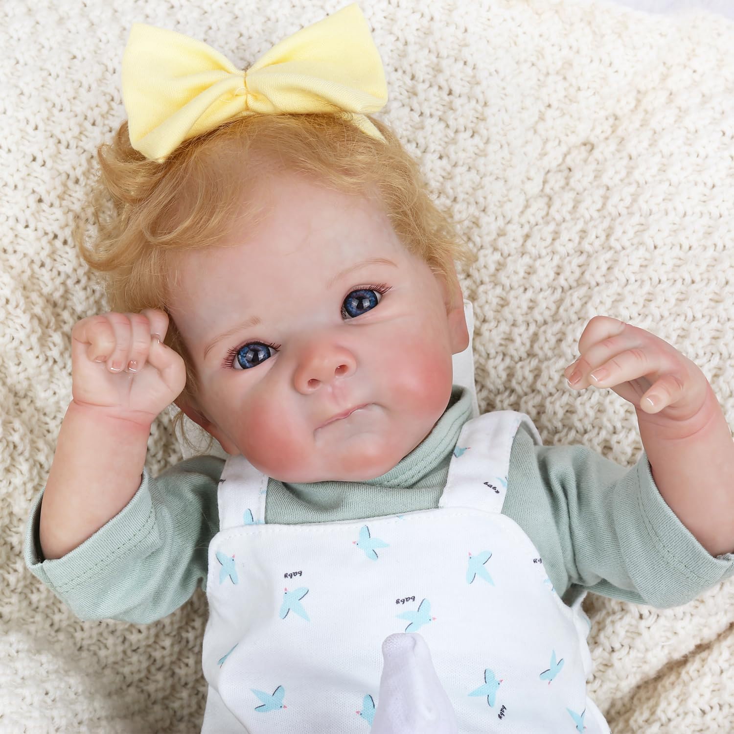 Lebensecht Reborn Baby 18 zoll 45cm Reborn Puppen Lebensecht Weiche Silikonpuppe Handgefertigt Neugeborenes Baby Jungen & Mädchen Spielzeug Geschenk Babypuppen Mit Puppen-Zubehör