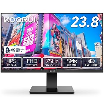 Amazon.co.jp: KOORUI モニター 24インチフルHD IPS 非光沢 PC