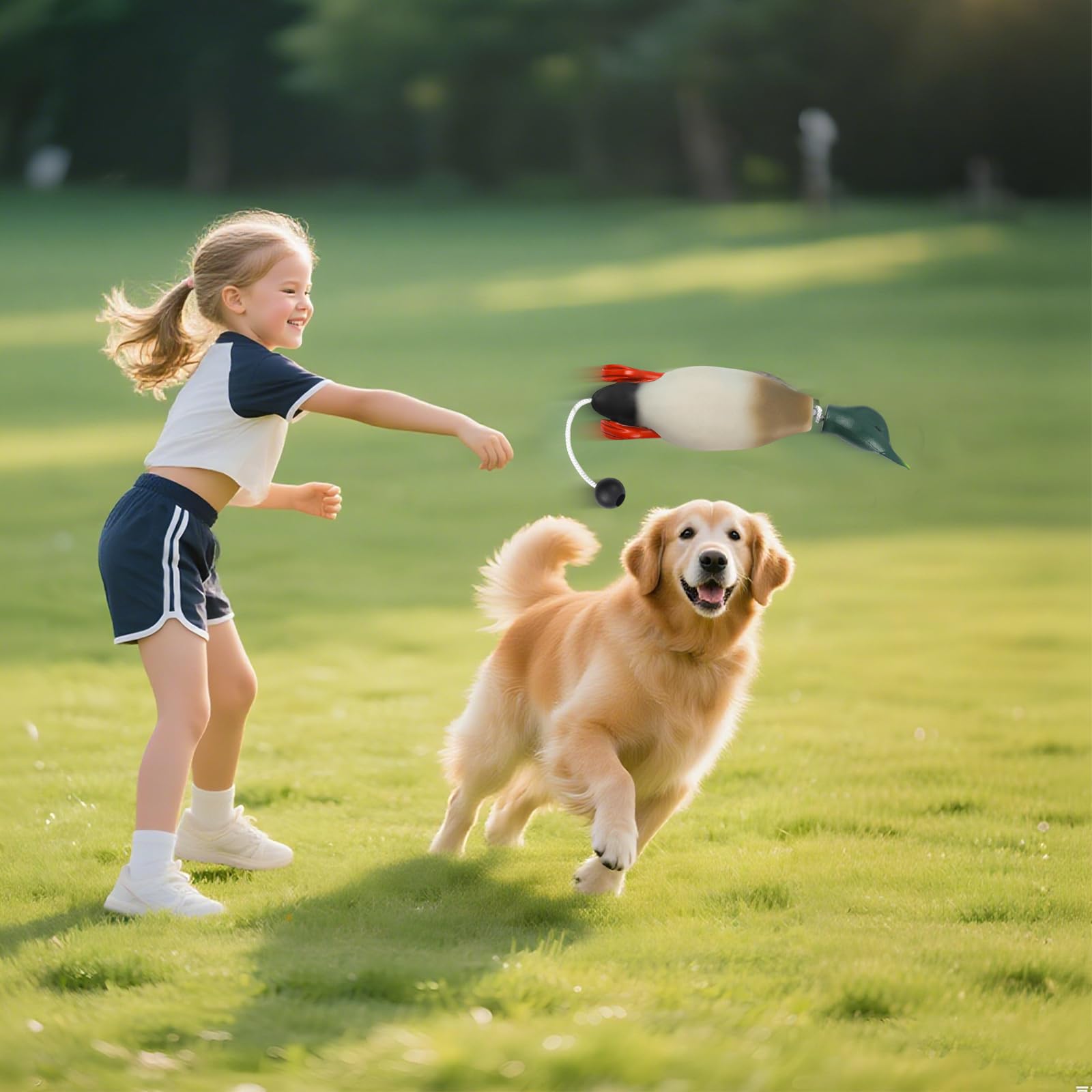 Dog Training Dummy,Dummy per Cani,Accessori per Cani da Caccia,Paraspruzzi Fittizio di Allenamento Cane,Gioco Galleggiante per Il Riporto e l'allenamento in Acqua (Anatra con Piedi)