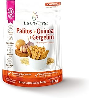 Bisc.Palitos Salgados Quinoa e Gergelim - 120G