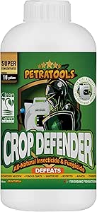 PetraTools Crop Defender Super Concentrate - Bio-Pesticide, Miticide, Fungicide, Insecticide for Indoor Plants, Spider Mite, Powdery Mildew, Mold Botrytis &amp; More - 16 Oz
