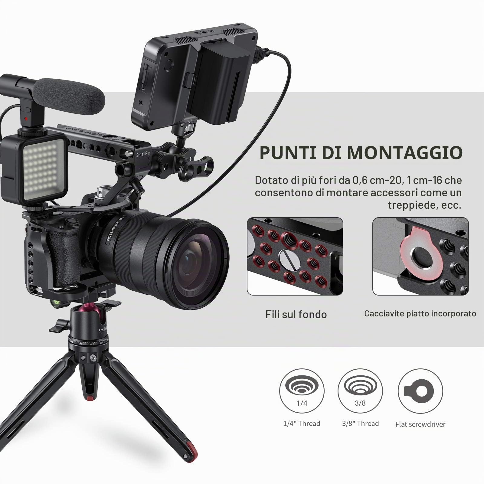 SMALLRIG A6600 Cage Gabbia A6600 per Sony A6600-2493