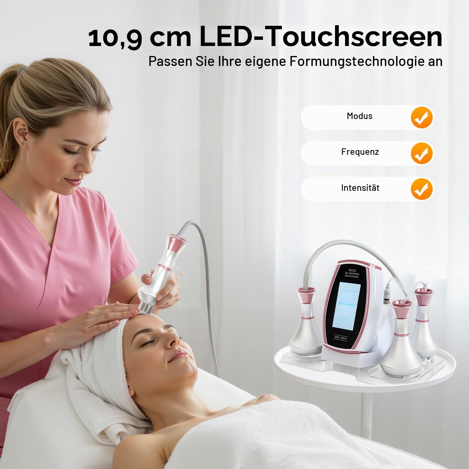 5 in 1 Abnehmen Maschine , 80K radiofrequenz Gerät Gesicht Ultraschall Körper Shaper Schönheit Maschine , Gesichtskosmetik Maschine Cellulite Gerät, Cellulite Massagegerät für Straffung & Modellierung