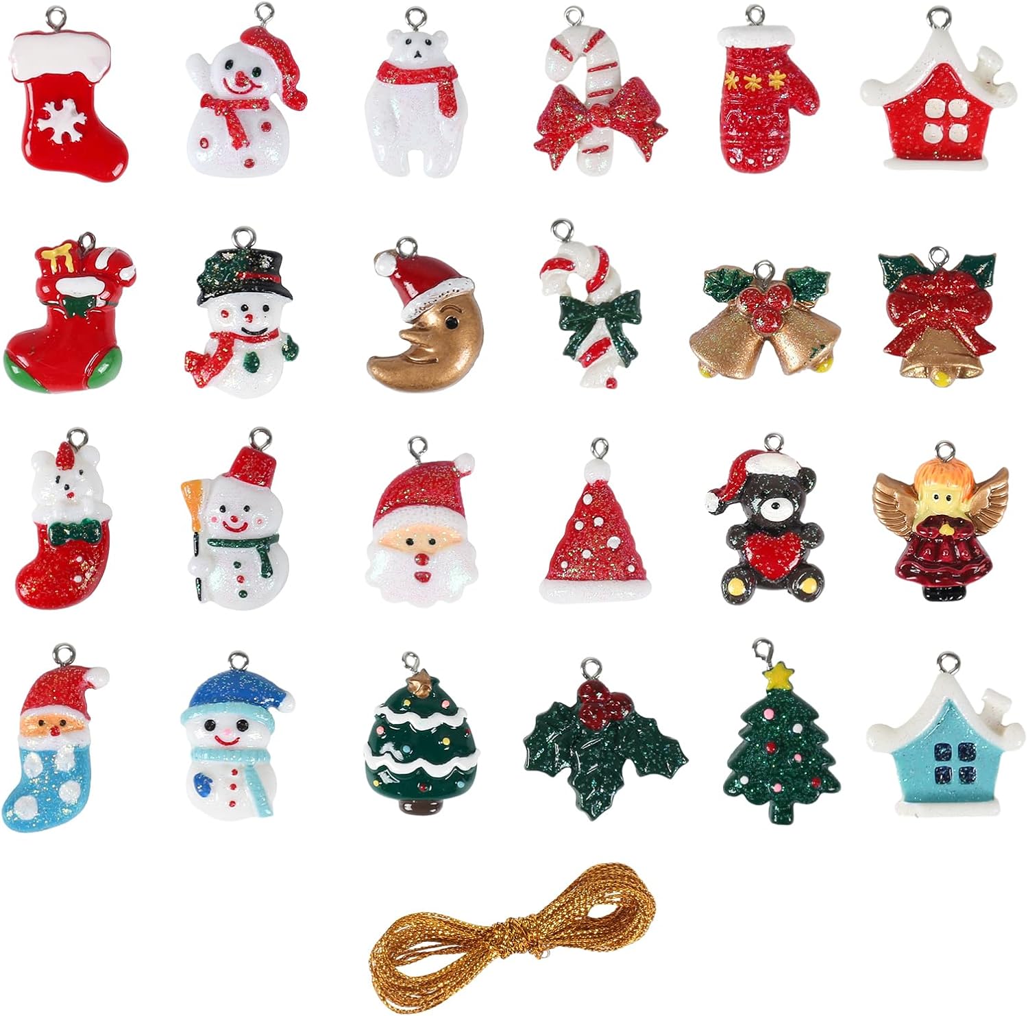 GGISUI 24 Pièces Noël Miniature Ornament, Figurine Noel Miniature en