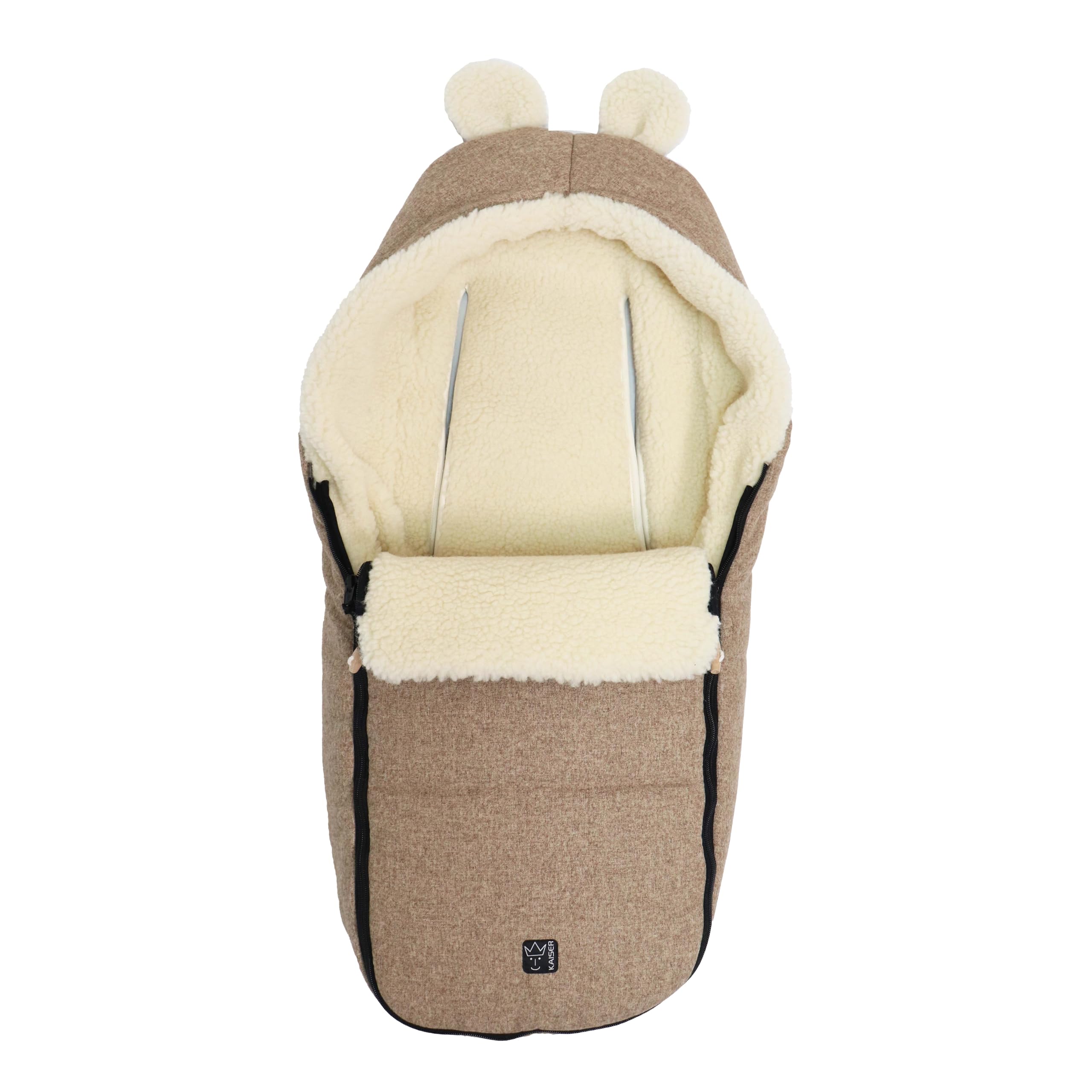 Kaiser 65322 HOODY MAUS WOOL Babyschalen Woll Fußsack (wheat)
