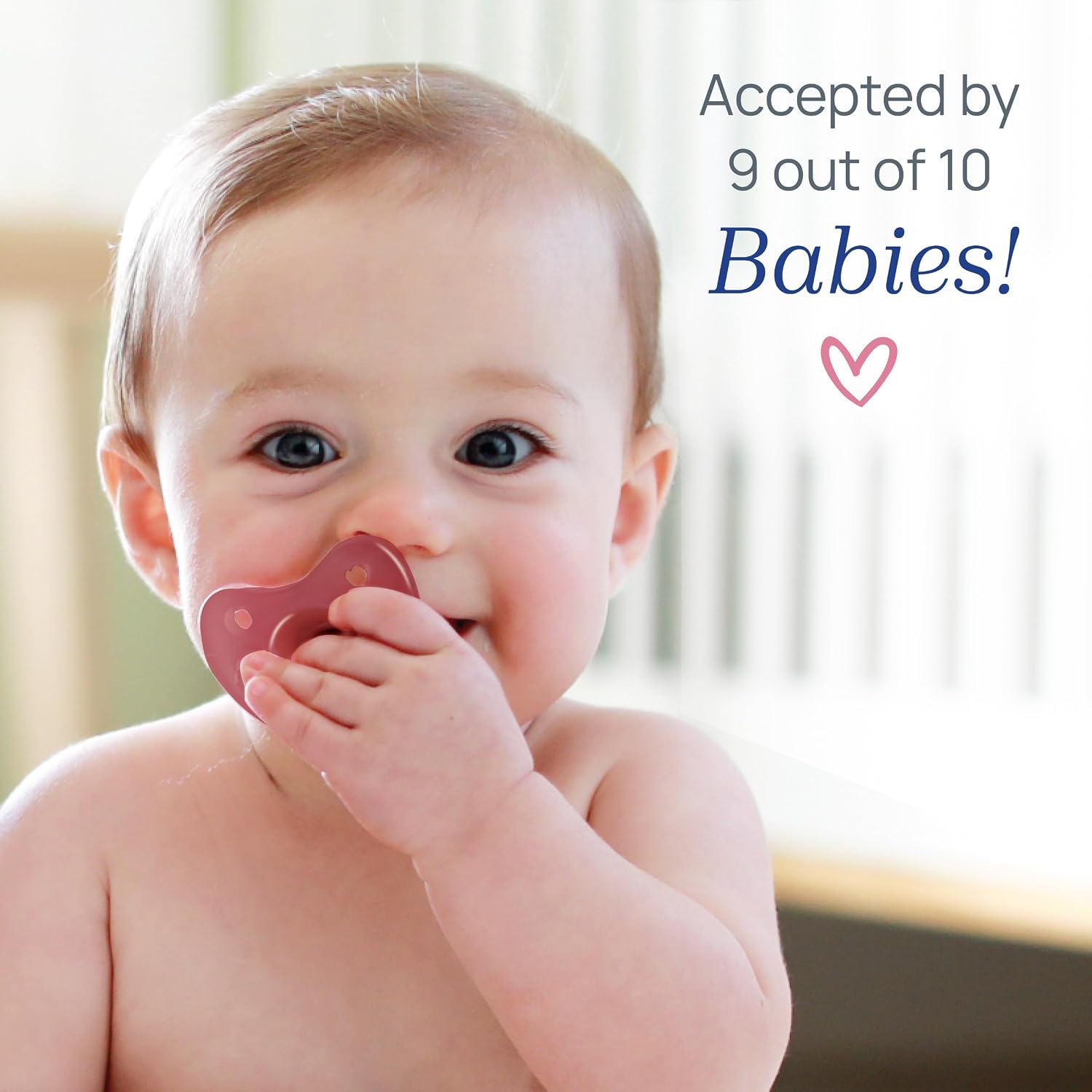 Chicco PhysioForma Orthodontic Pacifier for Babies 16-24 Months, 100% Soft Silicone, BPA Free & Breathing Support, 2-Pack with Sterilizing Case, Dark Pink